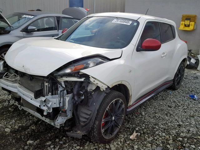 JN8DF5MV3ET150052 - 2014 NISSAN JUKE NISMO WHITE photo 2