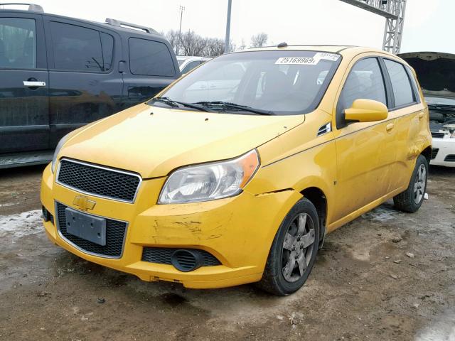 KL1TD66E59B626059 - 2009 CHEVROLET AVEO LS YELLOW photo 2