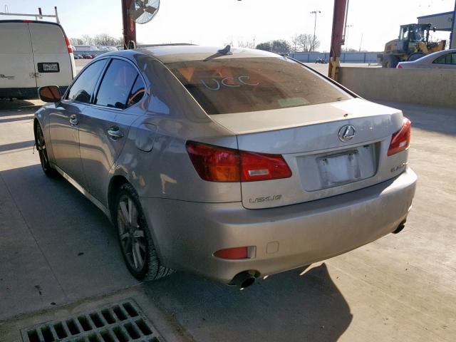 JTHBK262875038773 - 2007 LEXUS IS 250 SILVER photo 3