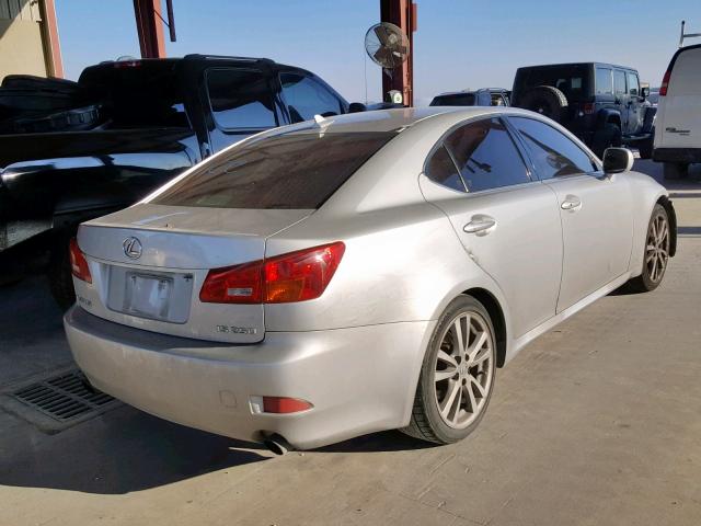 JTHBK262875038773 - 2007 LEXUS IS 250 SILVER photo 4