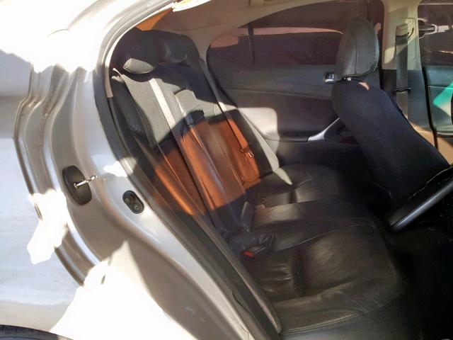 JTHBK262875038773 - 2007 LEXUS IS 250 SILVER photo 6