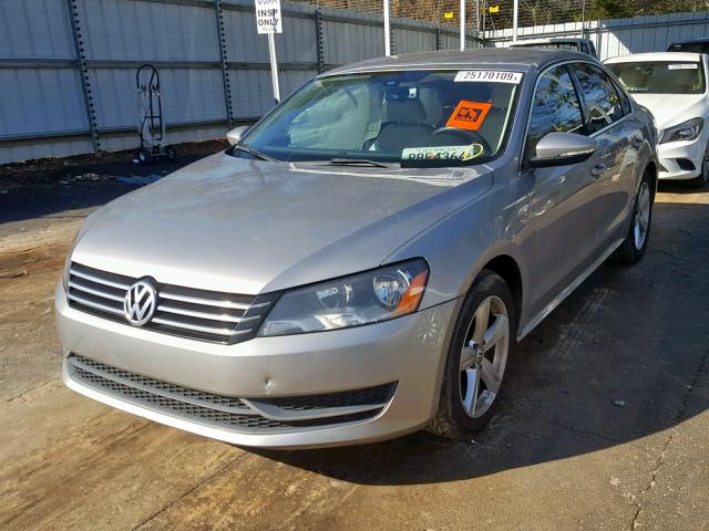 1VWBP7A32CC042675 - 2012 VOLKSWAGEN PASSAT SE SILVER photo 2