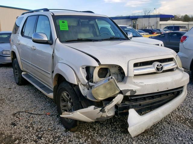 5TDBT48A37S292268 - 2007 TOYOTA SEQUOIA LI WHITE photo 1