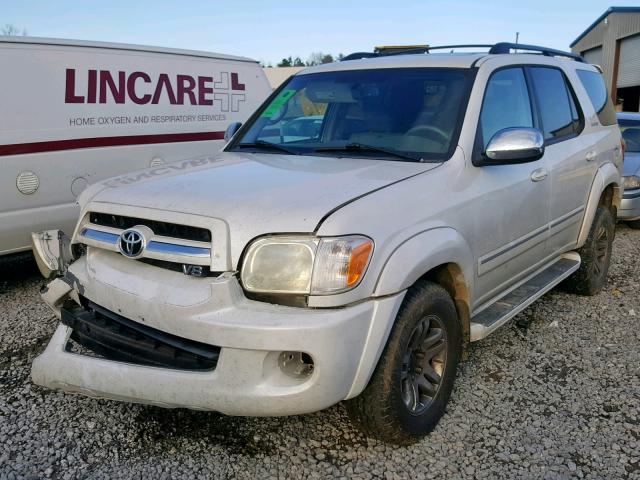 5TDBT48A37S292268 - 2007 TOYOTA SEQUOIA LI WHITE photo 2