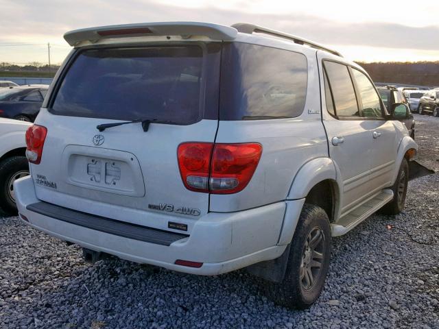 5TDBT48A37S292268 - 2007 TOYOTA SEQUOIA LI WHITE photo 4