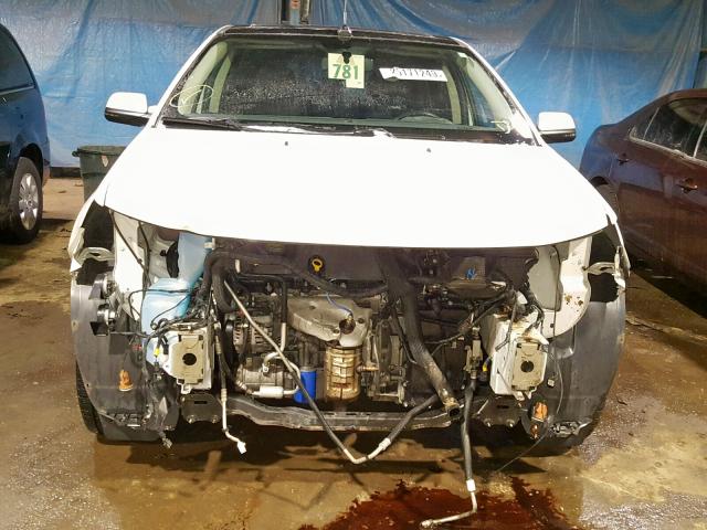 2FMDK3JC3CBA02877 - 2012 FORD EDGE SEL WHITE photo 9