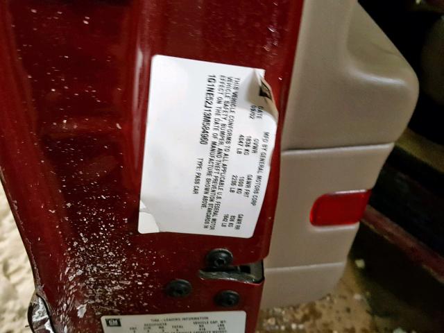 1G1NE52J13M584960 - 2003 CHEVROLET MALIBU LS MAROON photo 10