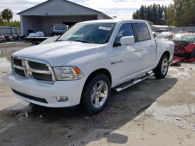 1D7RB1CT4AS109344 - 2010 DODGE RAM 1500 WHITE photo 2