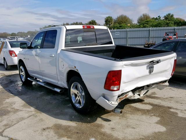 1D7RB1CT4AS109344 - 2010 DODGE RAM 1500 WHITE photo 3