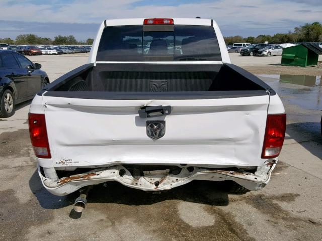 1D7RB1CT4AS109344 - 2010 DODGE RAM 1500 WHITE photo 9