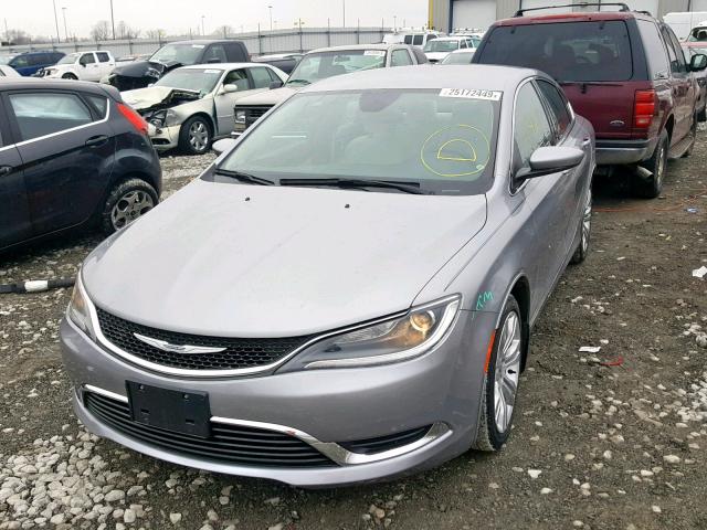 1C3CCCAB6FN538224 - 2015 CHRYSLER 200 LIMITE GRAY photo 2