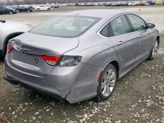 1C3CCCAB6FN538224 - 2015 CHRYSLER 200 LIMITE GRAY photo 4