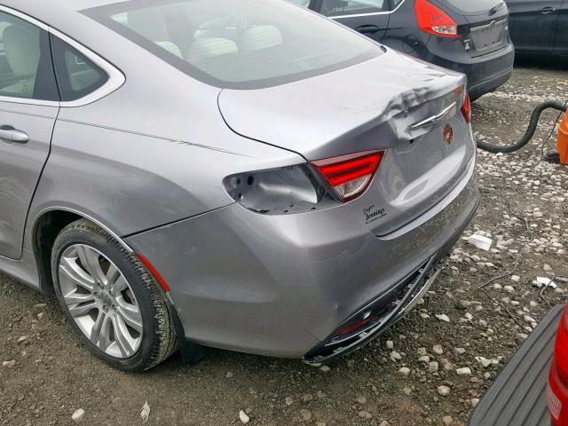 1C3CCCAB6FN538224 - 2015 CHRYSLER 200 LIMITE GRAY photo 9