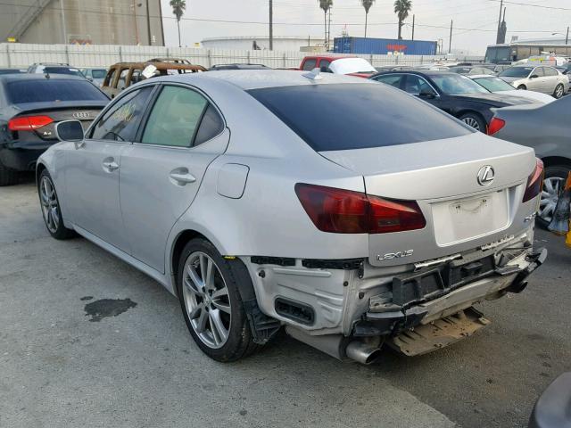 JTHBK262X82073494 - 2008 LEXUS IS 250 SILVER photo 3