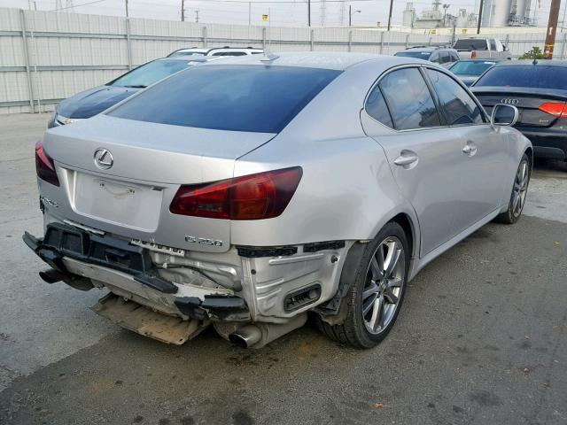 JTHBK262X82073494 - 2008 LEXUS IS 250 SILVER photo 4