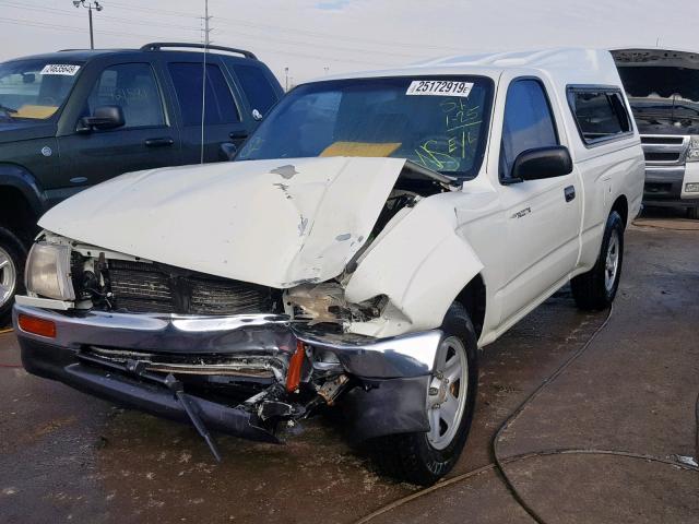 4TANL42N3VZ313605 - 1997 TOYOTA TACOMA WHITE photo 2