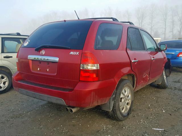 2HNYD18833H550245 - 2003 ACURA MDX TOURIN RED photo 4