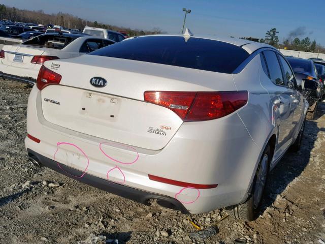 KNAGM4A74D5360335 - 2013 KIA OPTIMA LX WHITE photo 4