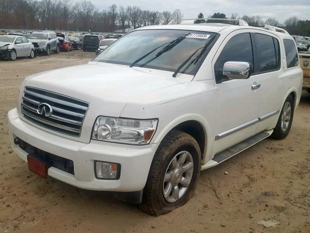 5N3AA08A85N811203 - 2005 INFINITI QX56 WHITE photo 2