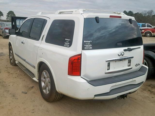 5N3AA08A85N811203 - 2005 INFINITI QX56 WHITE photo 3