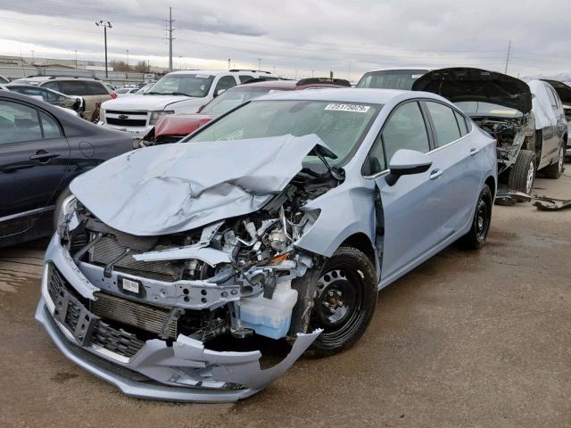 1G1BE5SM0H7206793 - 2017 CHEVROLET CRUZE LT SILVER photo 2