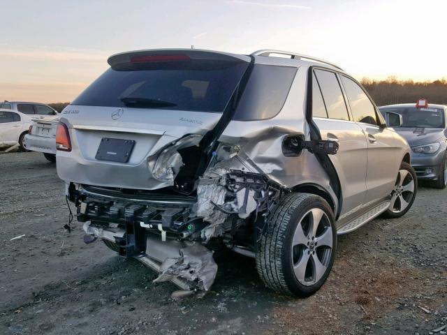 4JGDA5HB2JB054385 - 2018 MERCEDES-BENZ GLE 350 4M SILVER photo 4