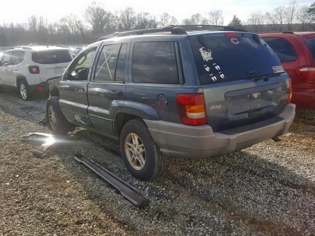 1J4GX48S63C539534 - 2003 JEEP GRAND CHER BLUE photo 3