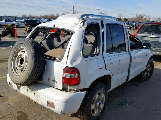 KNDJA723425154136 - 2002 KIA SPORTAGE WHITE photo 4