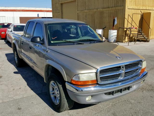 1B7HL48X12S718683 - 2002 DODGE DAKOTA QUA TAN photo 1