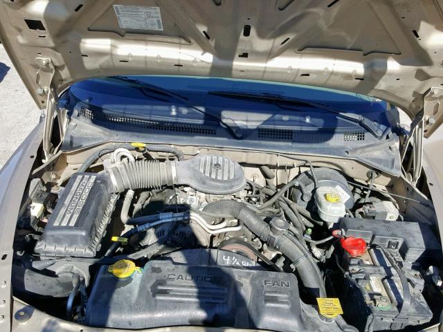 1B7HL48X12S718683 - 2002 DODGE DAKOTA QUA TAN photo 7