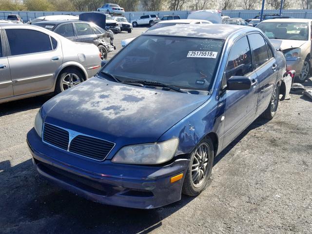 JA3AJ26E72U066250 - 2002 MITSUBISHI LANCER ES BLUE photo 2