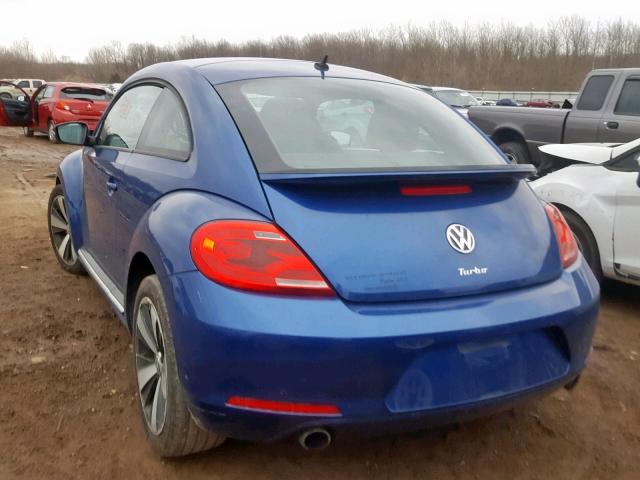 3VWV67AT6DM603671 - 2013 VOLKSWAGEN BEETLE TUR BLUE photo 3