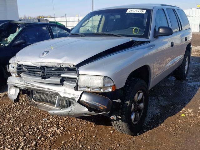 1D4HS38N23F535785 - 2003 DODGE DURANGO SP SILVER photo 2