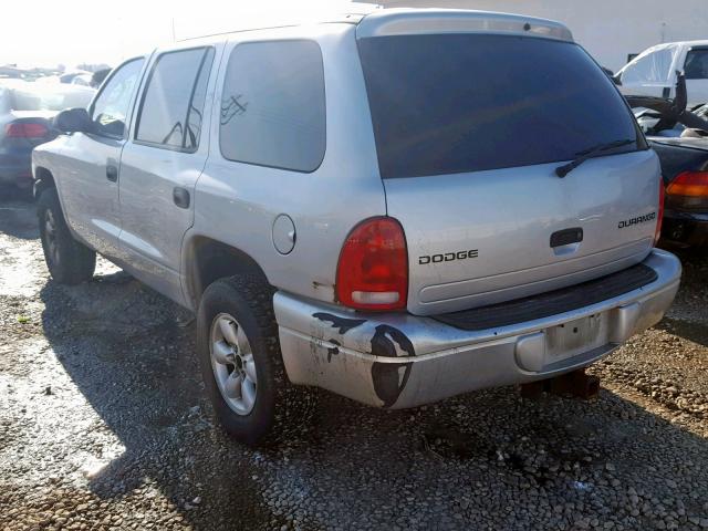 1D4HS38N23F535785 - 2003 DODGE DURANGO SP SILVER photo 3