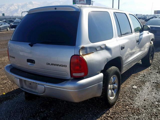 1D4HS38N23F535785 - 2003 DODGE DURANGO SP SILVER photo 4