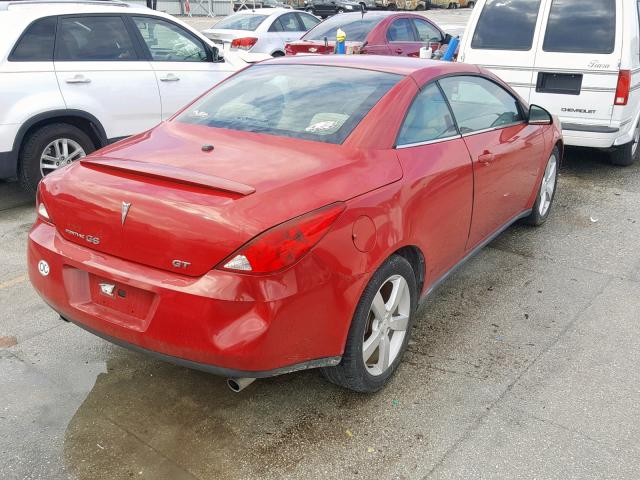 1G2ZH361774181722 - 2007 PONTIAC G6 GT RED photo 4