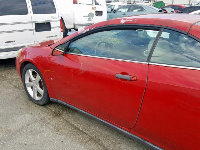 1G2ZH361774181722 - 2007 PONTIAC G6 GT RED photo 9