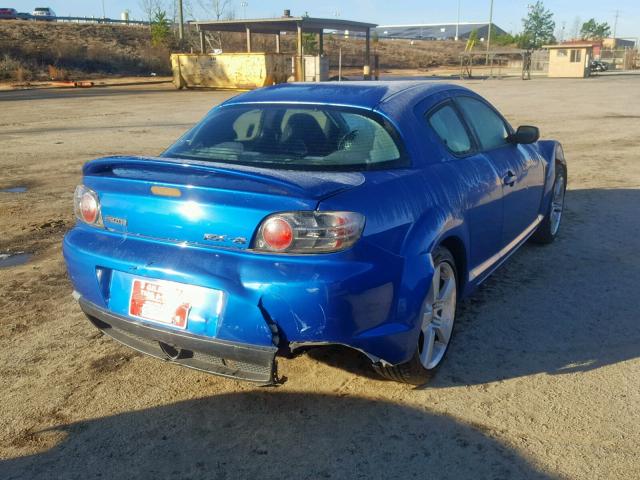 JM1FE17N840123358 - 2004 MAZDA RX8 BLUE photo 4