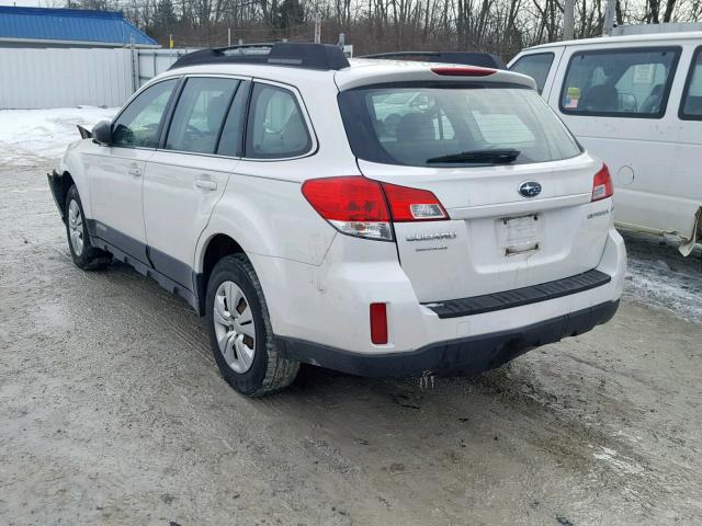 4S4BRCAC0B3391558 - 2011 SUBARU OUTBACK 2. WHITE photo 3