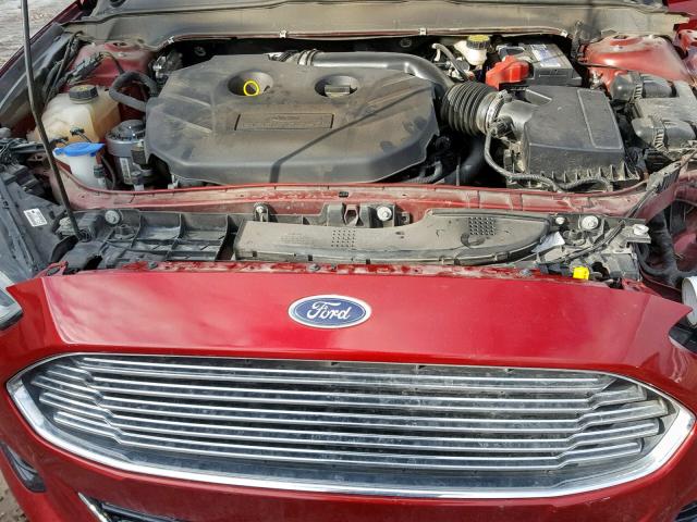 3FA6P0D90ER212067 - 2014 FORD FUSION TIT RED photo 7