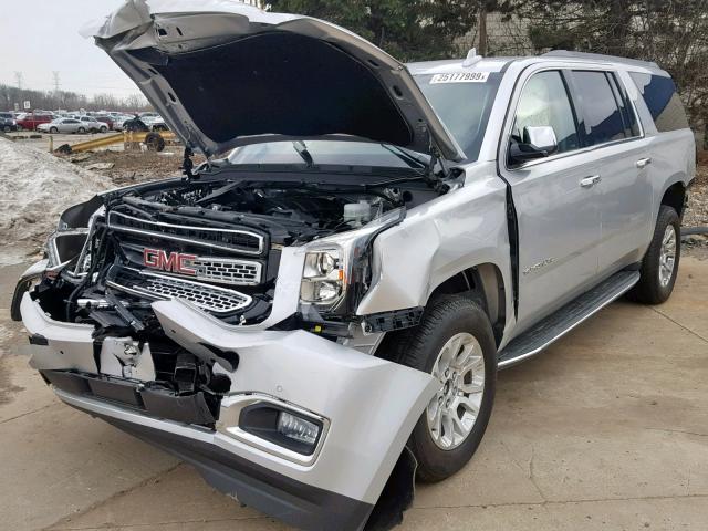 1GKS2GKCXJR160827 - 2018 GMC YUKON XL K SILVER photo 2