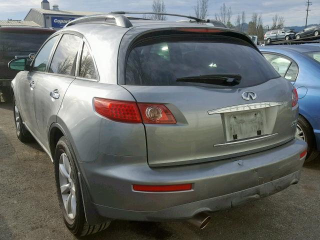 JNRAS08W95X212501 - 2005 INFINITI FX35 GRAY photo 3