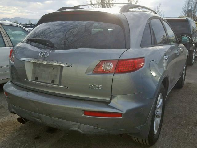 JNRAS08W95X212501 - 2005 INFINITI FX35 GRAY photo 4