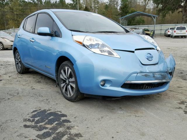 1N4AZ0CP8FC323857 - 2015 NISSAN LEAF S BLUE photo 1