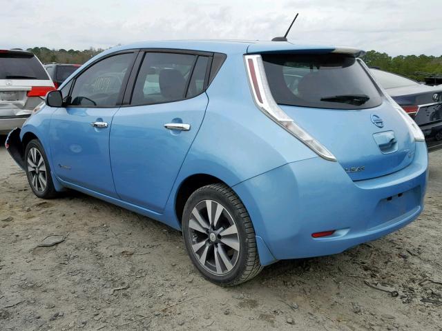 1N4AZ0CP8FC323857 - 2015 NISSAN LEAF S BLUE photo 3