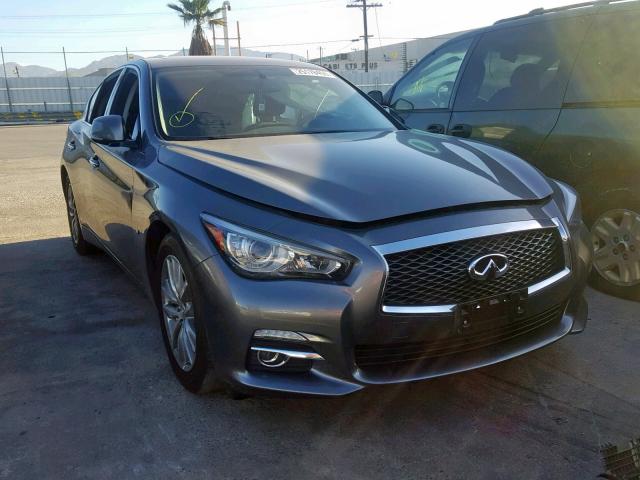 JN1BV7AP0FM353079 - 2015 INFINITI Q50 BASE GRAY photo 1