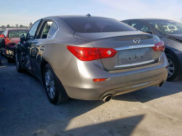 JN1BV7AP0FM353079 - 2015 INFINITI Q50 BASE GRAY photo 3