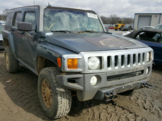 5GTDN13E078239343 - 2007 HUMMER H3 BLUE photo 1