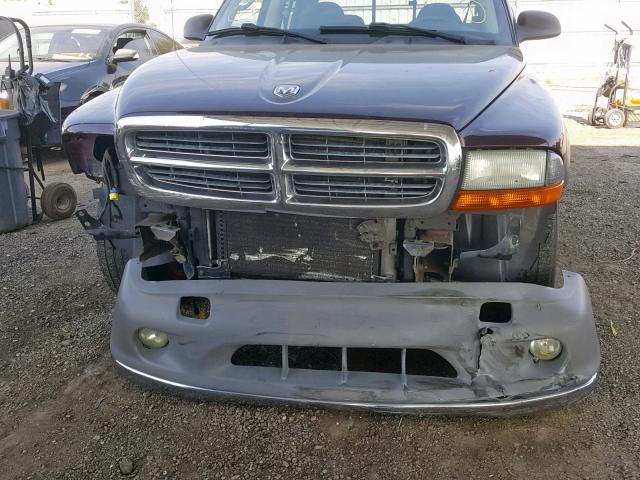 1D7HL48K04S712998 - 2004 DODGE DAKOTA QUA MAROON photo 9