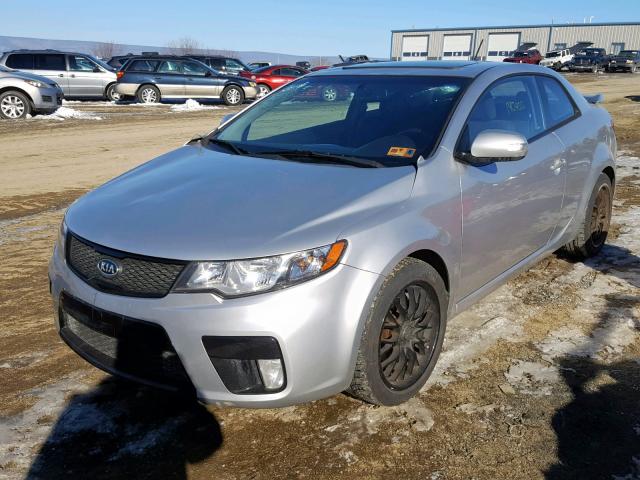 KNAFW6A39A5186966 - 2010 KIA FORTE SX SILVER photo 2